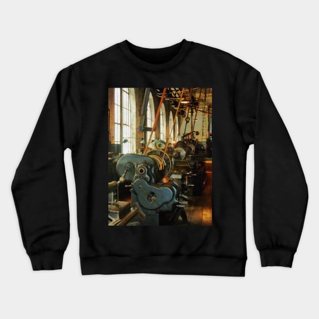 Machinists - Heavy Machine Shop Crewneck Sweatshirt by SusanSavad